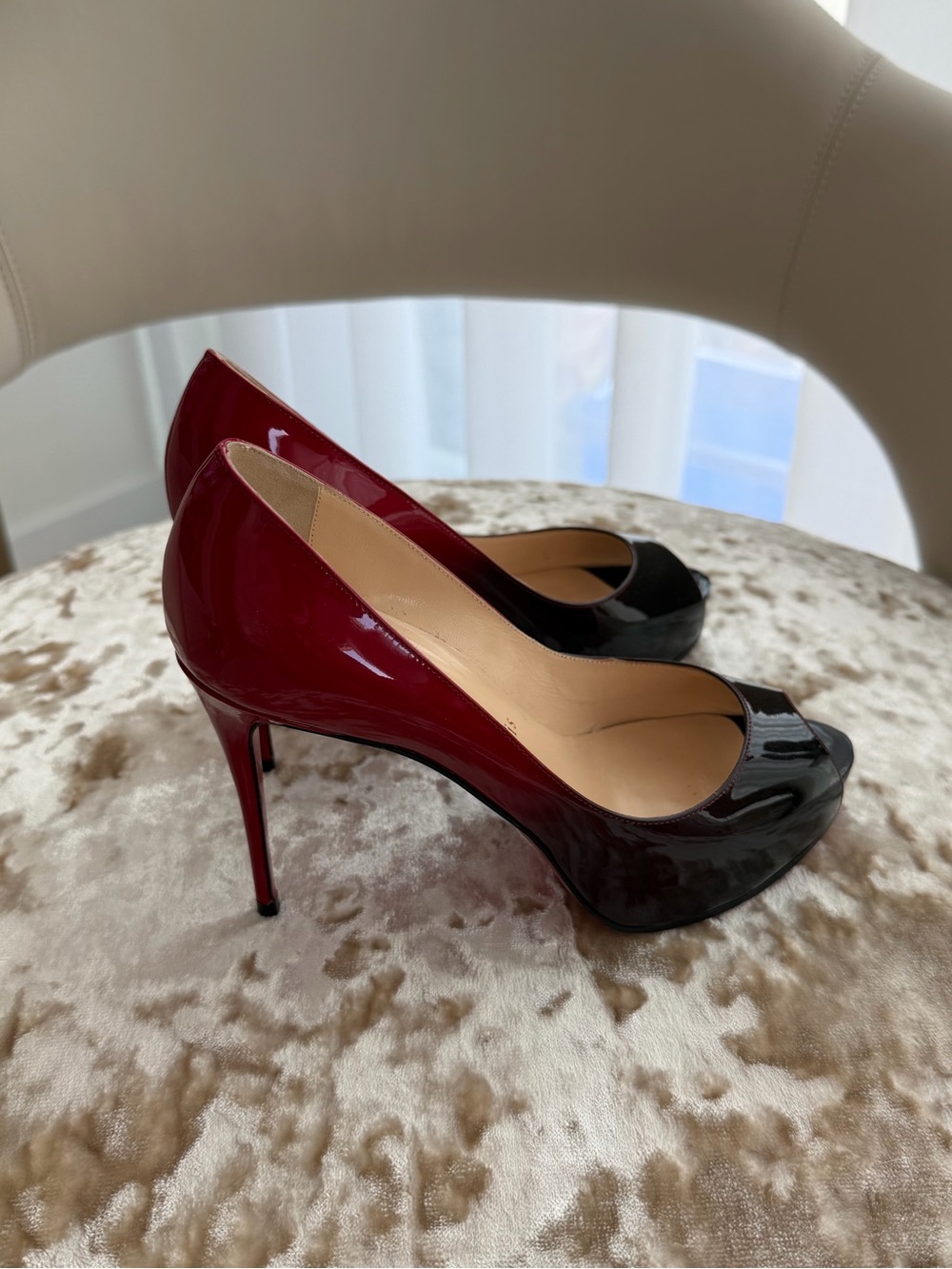 Christian Louboutin New Very Privé 120 Ombré Patent Pumps